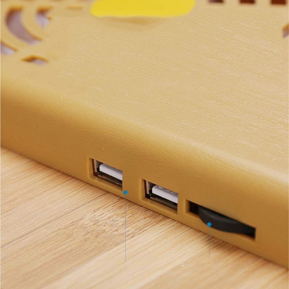 Podstawka Chłodząca Stabilny Bambusowa Podstawka Do Laptopa Podkładka Chłodząca Biurko Na Stolik Z Kątami Pochylenia Notebooków Cichy Biurko(38 * 28 * 5.6cm)