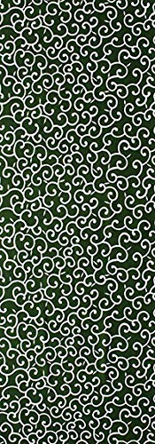 染の安坊 Anbo Tenugui Hand Towel, KARAKUSA (Green), Foliage Scroll, 100% Cotton, Made in Japan, 13.8 x 39.4 inches
