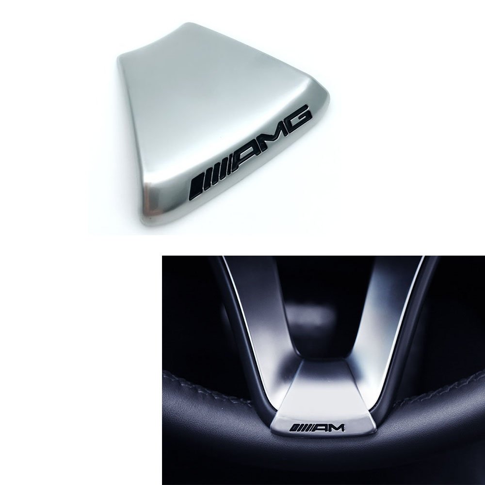 Duoles New Steering Wheel Emblem Decal Sticker Badge Decoration AMG Logo for Mercedes-Benz GLC C180L C200L C300L New C Class