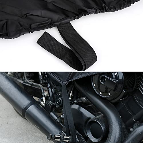 X AUTOHAUX Motocykl półpokrywa czarny wodoodporny kurz przeciwdeszczowy ochrona UV L