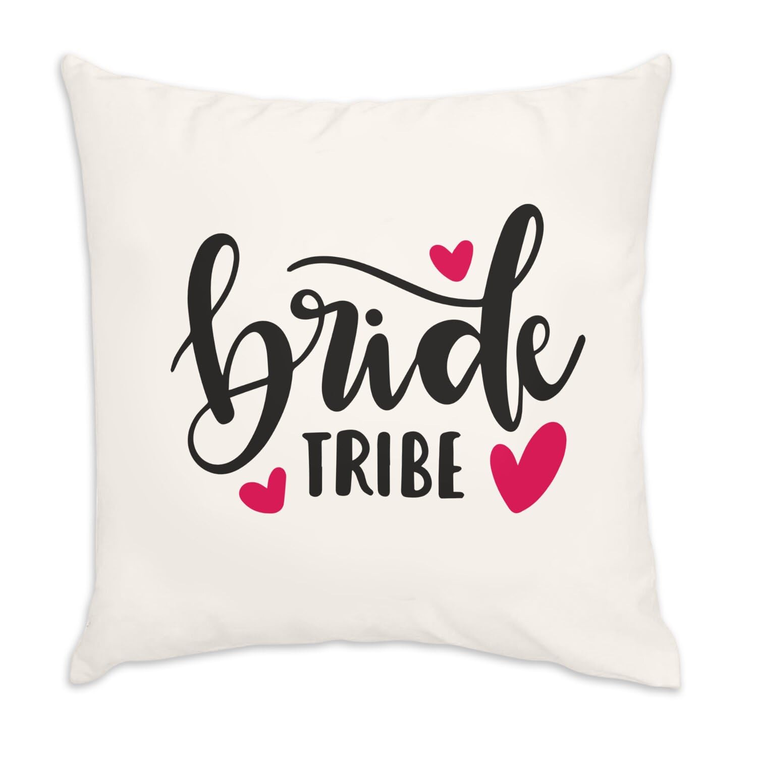 Coussin de mariage Blanc Bride Tribe 40x40 cm pour décoration de chaise des mariés