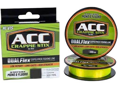 ACC Crappie Stix DUALFlex Copolymer Monofilament Fishing Line 4lb 300yd...