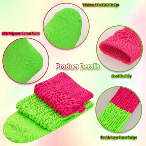 Image of Gvhntk Slouch Socks Women 80s 90s Scrunch Socks Extra Long Slouchy Sock Knee High Sock
