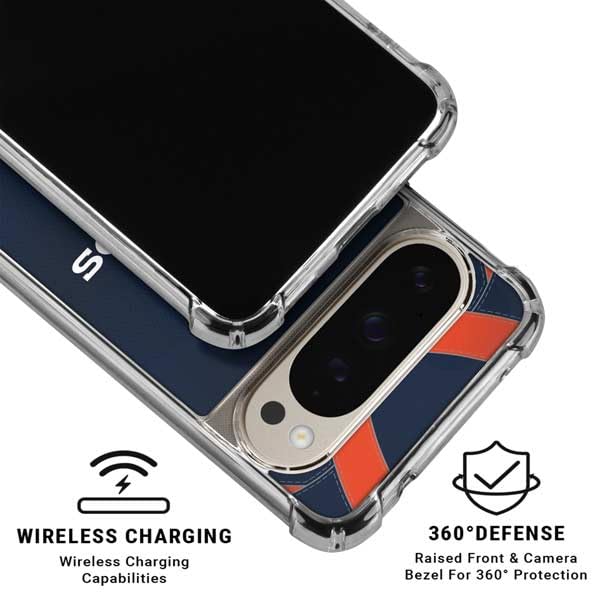 Skinit Clear Phone Case Compatible with Pixel 9 Pro XL - Officially Licensed NFL Denver Broncos Team Jersey Design