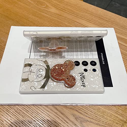 Doiodu Cartoon Case For Samsung Galaxy S22 6.1" With Hd Screen Protector, Minnie Mouse With Quicksand Cell Phone Holder Strap Soft Tpu Shockproof Protective For Girls Women #TOP4