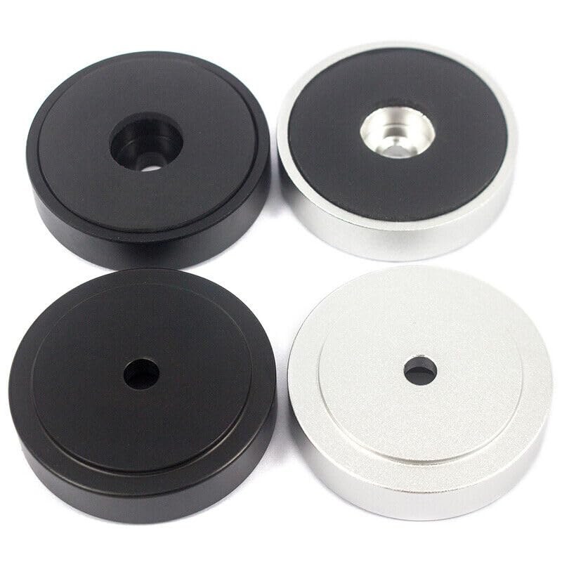 4X Full Aluminium Speaker Spike Shock-absorbing Isolation Stand Feet Pad 40x10mm