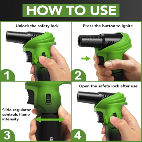 Image of Butane Torch Set, Kitchen Torch with 115ml Butane Gas Included