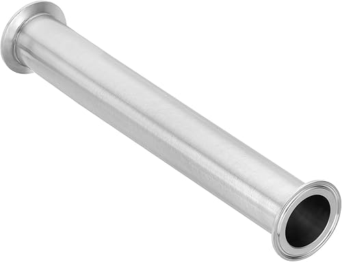 Miniatura 24 de PATIKIL Tubo de tres abrazaderas de diámetro exterior de 1 1/2 pulgadas, tubo sanitario de carrete con brida de virola de 1.988 in