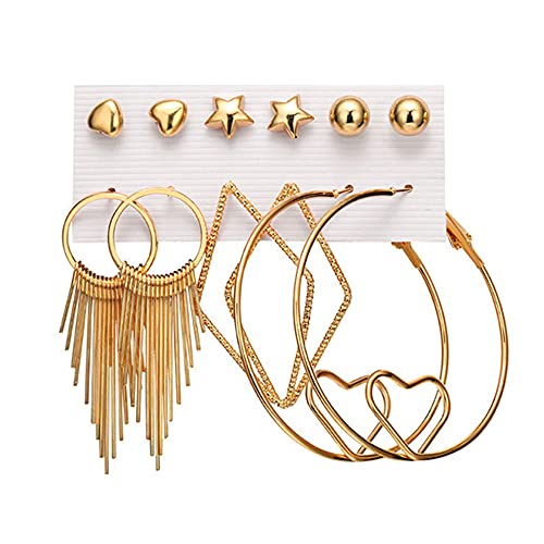 Image of Shining Diva Fashion Stylish Combo Metal Earrings for Women and Girls