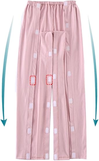 Unisex Tear Away Shorts Magic Stick on Both Sides Fully Open Post-operative pants for Fracture/Surgery Patients