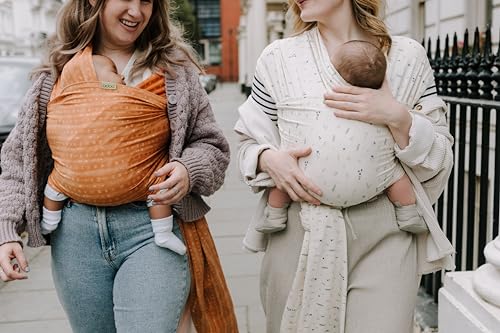 Image of Boba Baby Wrap Carrier - Original Baby Sling Carrier for Newborns (7-35 lbs), Soft, Secure, Hands-Free & Ergonomic, Ideal for Comfortable Bonding, New Parents (Serenity Cork)