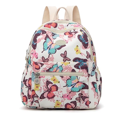 Image of Pealwel Mini Backpack Purse for Women,Small Nylon backpacks for Ladies Backpacks Women Anti Theft Travel Bag (Butterfly)