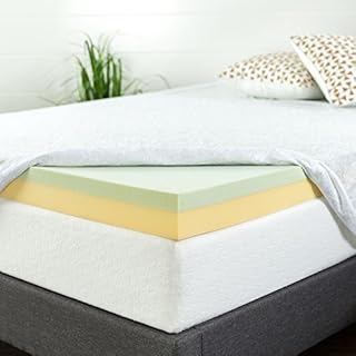 Zinus 4 Inch Green Tea Memory Foam Mattress Topper, Twin