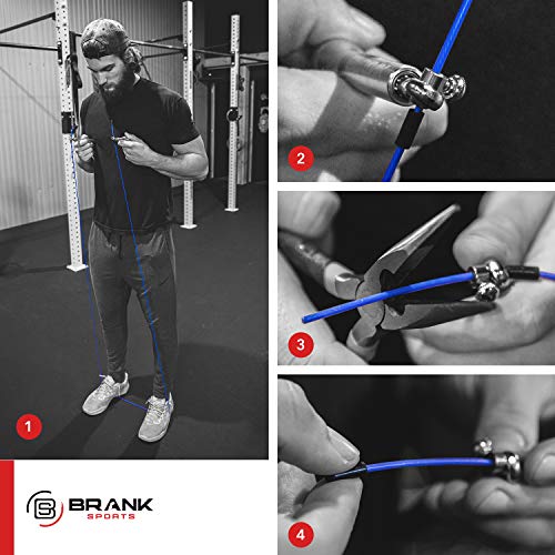 BRANK SPORTS® Corda per saltare con 3 corde in acciaio per Crossfit, Boxe, Rope-Skipping e salto normale - professionale con cuscinetti a sfera veloce - Per uomini e donne