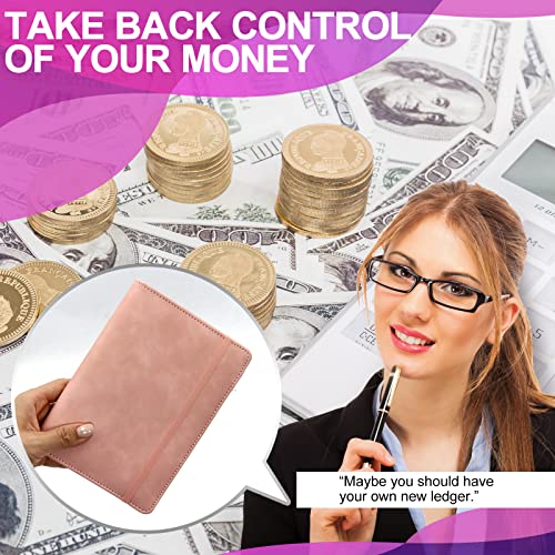 Lintru Budget Binder With Zipper Envelopes, Money Organizer For Cash, Premium Pu Leather A6 Binder With Expense Budget Sheets And Stickers, Savings Binder For Budgeting (Pink) #TOP1