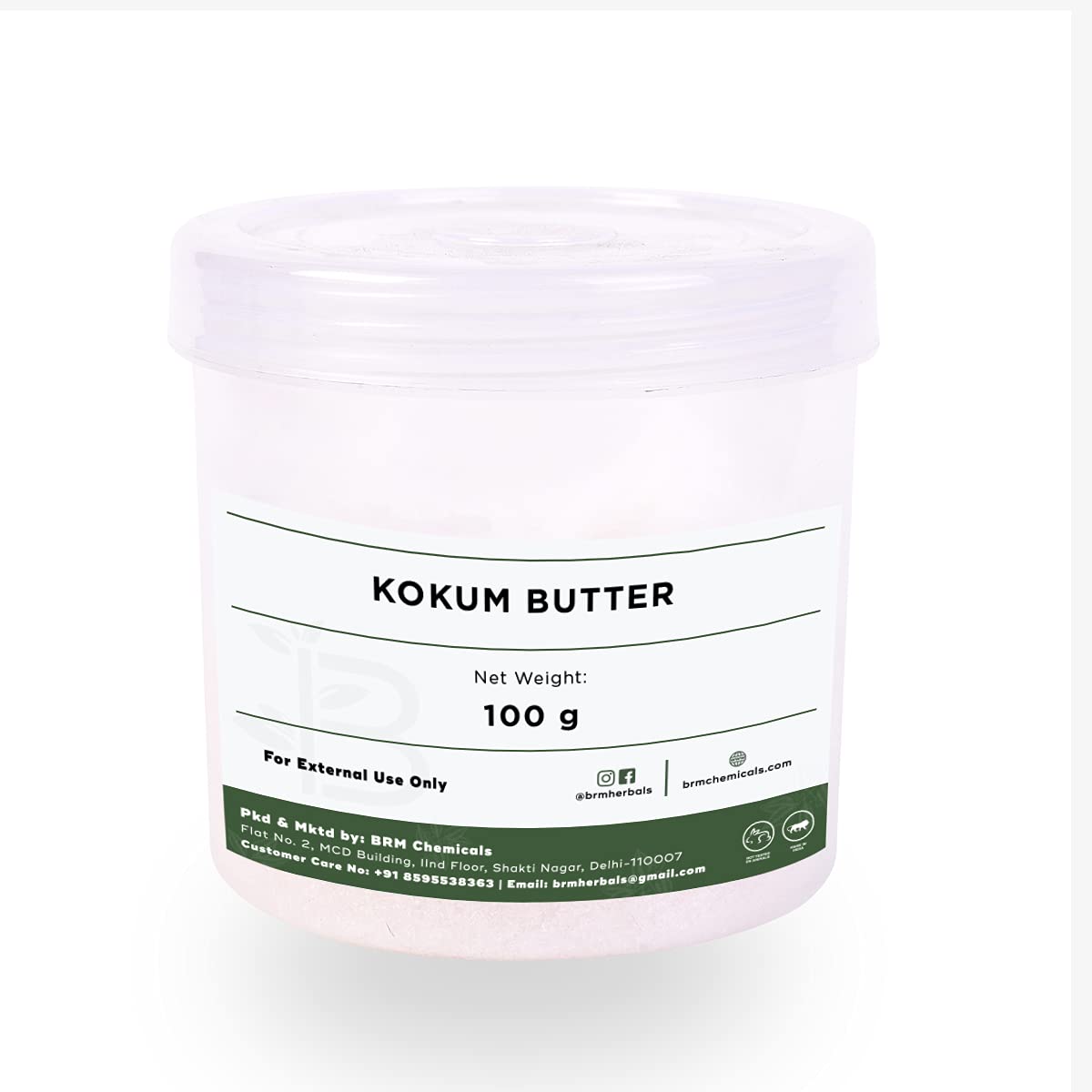 Kokum Butter Refined - 100 Grams Kokum Butter For Diy Personal Care For Skin, Body, Face, Hair Care & Soap Making, Lotion, Creams, Cosmetic Making