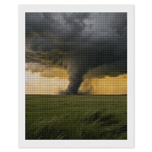 Peinture à strass adulte tornade kit complet de bricolage pour débutant manuel
