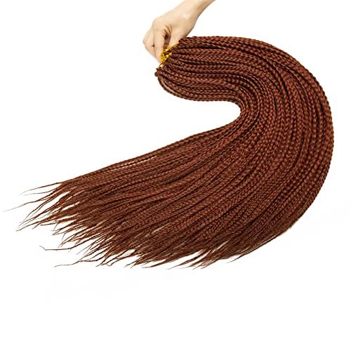 Box Braids Crochet Hair 6Packs Crochet Box Braids 22Inch Pre-Looped Ginger Box Braid Synthetic Crochet Braids For Black Women (350#, 22Inch) #TOP4