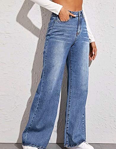 SESERAGI Straight Leg Jeans Tall Loose Sweatpant High Waisted Pants Womens Trousers4
