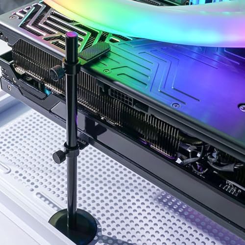 Image of GPU Sag Bracket, Adjustable Height GPU Holder, External GPU Kit for Graphics Card Support, Black
