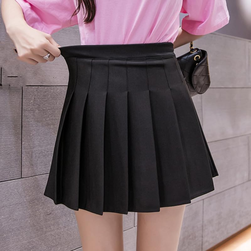 Women's Winter Wool High Waisted Pleated Skirt Slim Fit A-Line2
