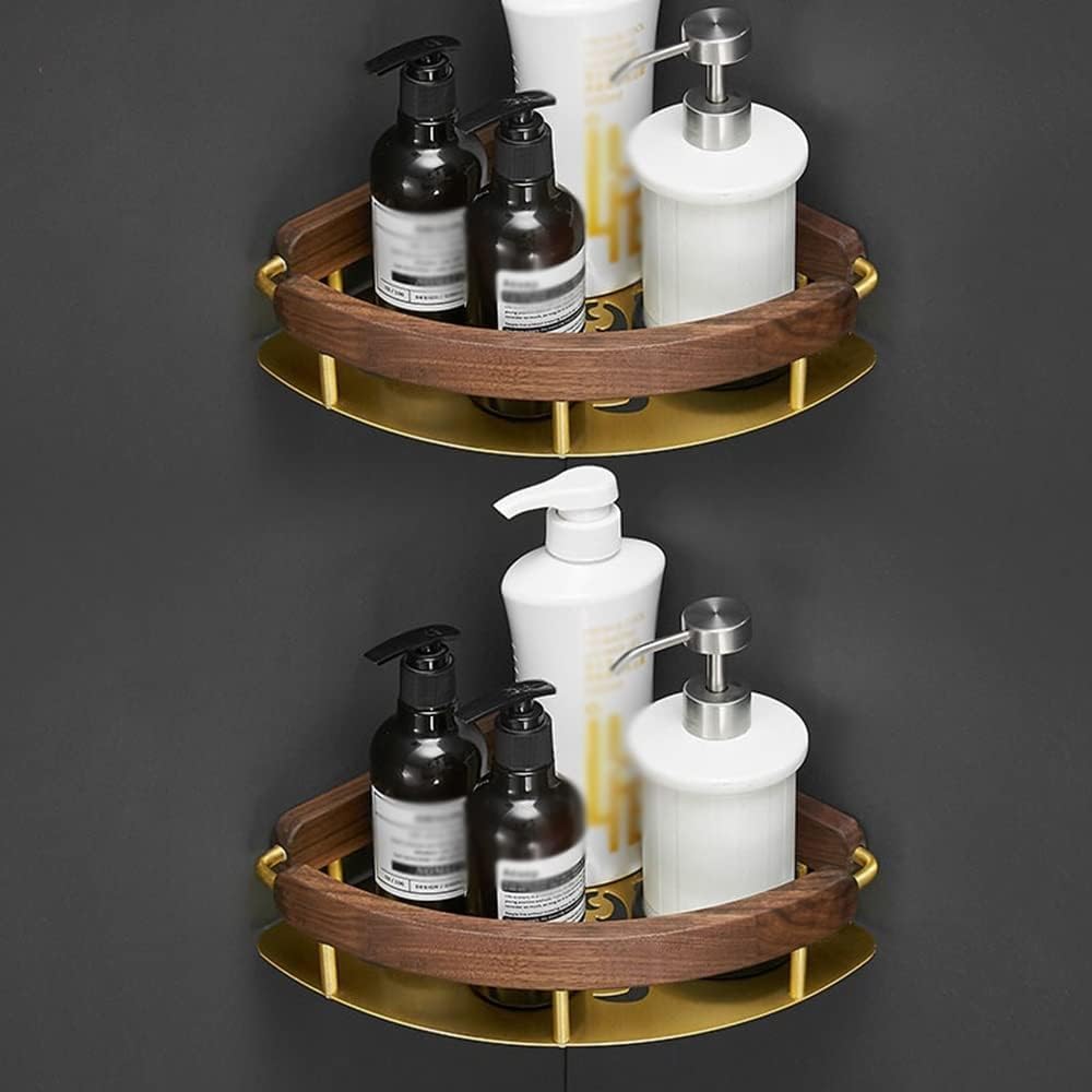 Étagères de douche d'angle support mural shampoing et égouttoir