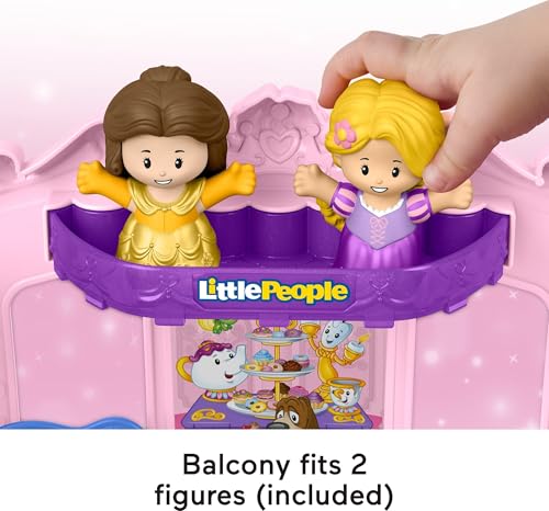 Fisher-Price Little People Toddler Toy Disney Princess Pull-Along Musical Carriage Playset with Figures for Pretend Play Kids Ages 18+ Months - Image 6