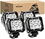 Nilight - 60001S-C LED Light Bar 4PCS 18W 1260lm Spot LED Pods Driving Fog Light Off Road Lights Bar Jeep Lamp,2 years Warranty
