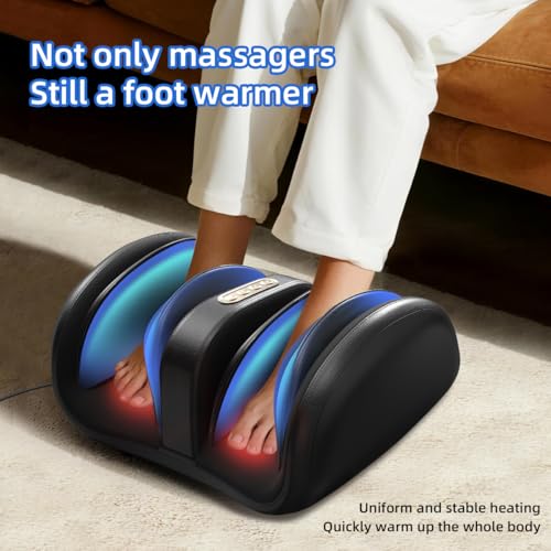 Masajeador de pies con calor, compresión de aire 3D, amasado profundo y masaje rodante para pies, pantorrillas y brazos, intensidad ajustable para relajación y alivio muscular, uso doméstico miniatura 5