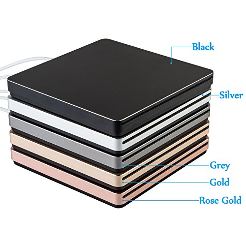 Nolyth - Masterizzatore esterno superdrive USB C e USB 3.0 per DVD e CD, compatibile con MacBook Air / Pro / Laptop / PC / Windows 10 nero Nero