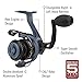 Quantum Smoke X Spinning Fishing Reel, Size 25 Reel, Changeable Right- or Left-Hand Retrieve, Continuous Anti-Reverse Clutch with NiTi Indestructible Bail, SCR Alloy Frame, 6.0:1 Gear Ratio, Blue