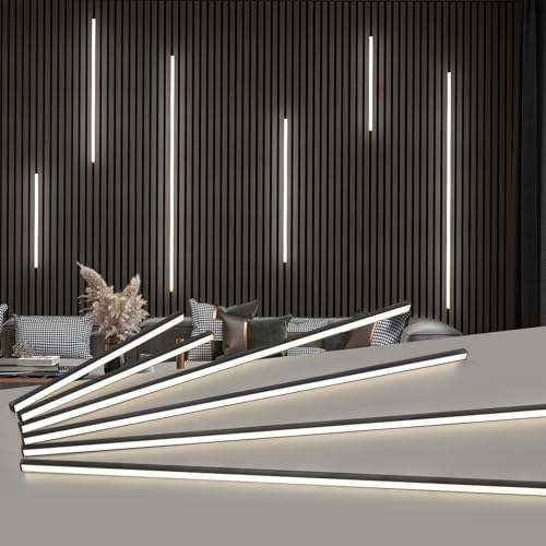 art3d led recessed lighting kit - 6pcs self-adhesive white led light with smart switch 3000k touching switch light for wood slat wall panels headboards stairs under cabinet home decor