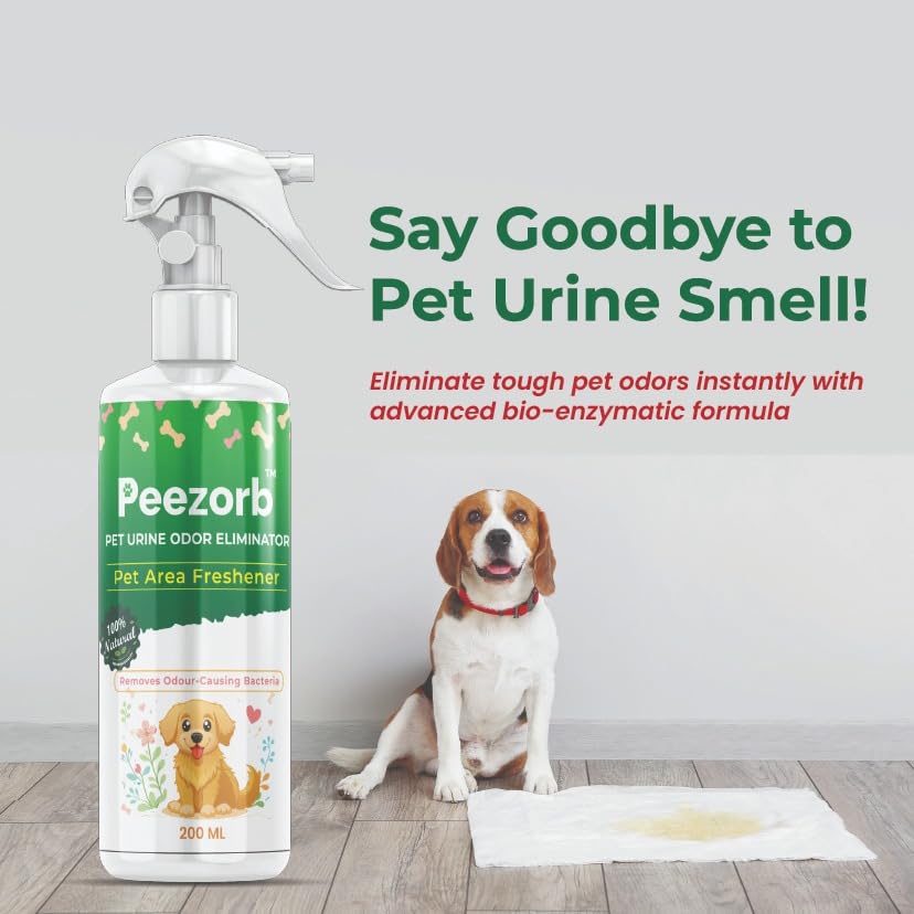 Image of Peezorb Pet Urine Odour Eliminator Spray, 100% Natural, Non-Toxic, Pet Area Freshener, 200 ml