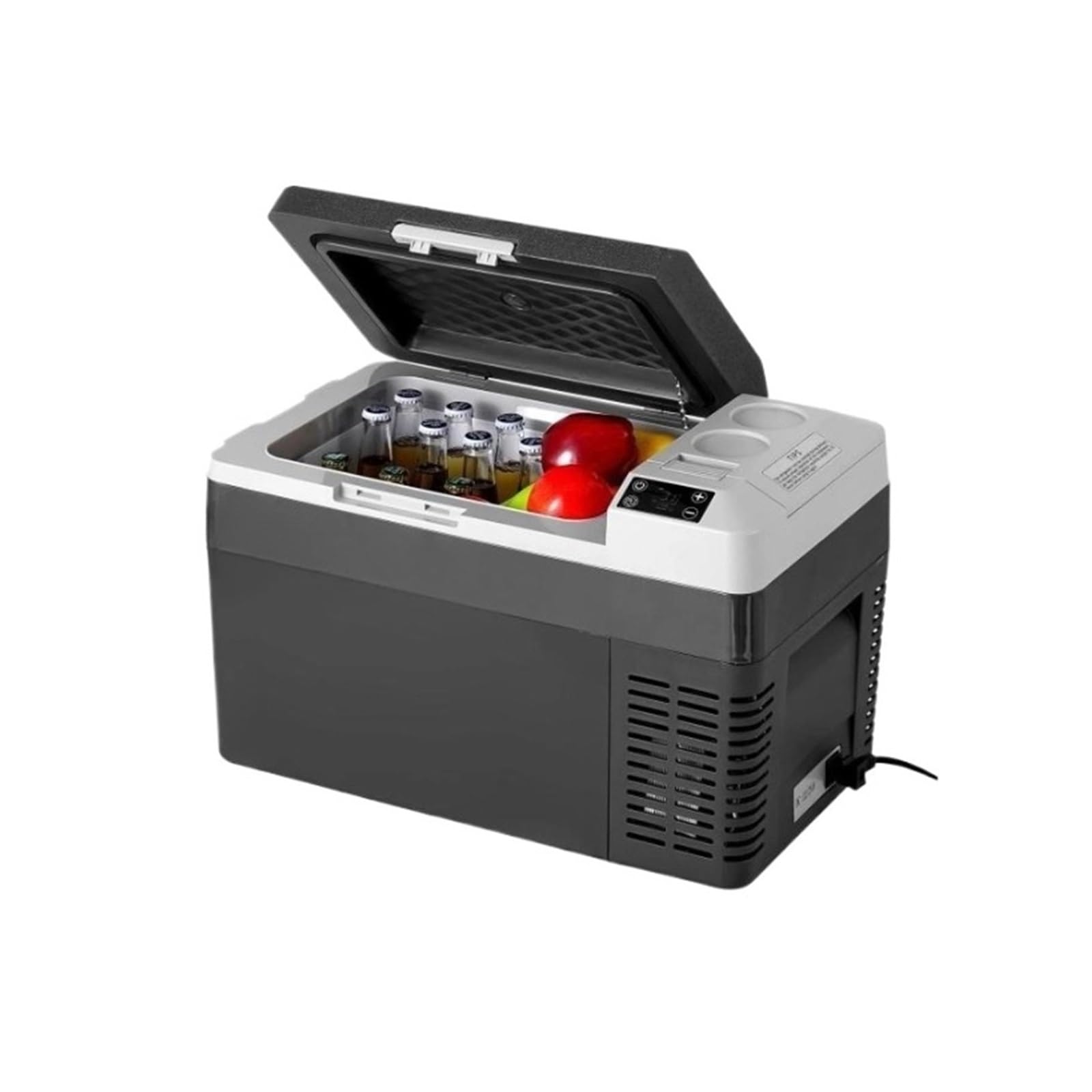 Refrigerador portátil for Coche de 12 voltios, refrigerador de una Sola Zona, congelador portátil, Temperatura Ajustable.