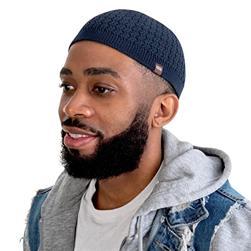 Image of Zigzag Knit Breathable Skull Caps for Men & Women