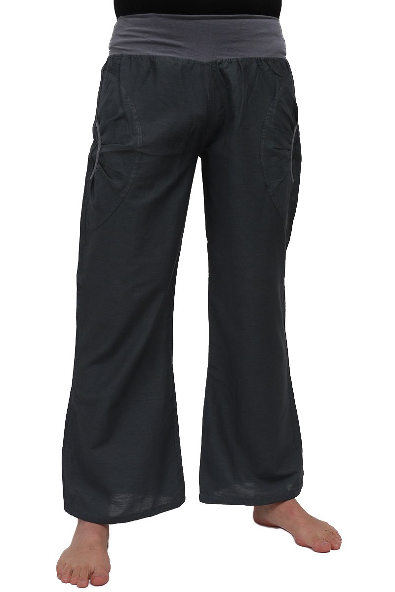 Pantalons en Coton pour Yoga, Pantalon thaï Large Unisexe Sportif avec Ceinture élastique et Deux Poches Pratiques - Plusieurs Tailles et Designs différents