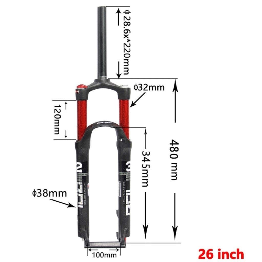 Widelec rowerowy z zawieszeniem, 26/27,5/29 cala, amortyzator powietrzny 32, hamulec tarczowy, przód, skok 1-1/8", oś przelotowa 105 mm, szybkie blokowanie, 1650 g