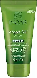 Inoar, Leave-in Argan Oil – Hidratação, Brilho e Ação Antifrizz com Óleo de Argan para Todos os Tipos de Cabelo - 50g