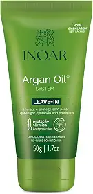 Inoar, Leave-in Argan Oil – Hidratação, Brilho e Ação Antifrizz com Óleo de Argan para Todos os Tipos de Cabelo - 50g