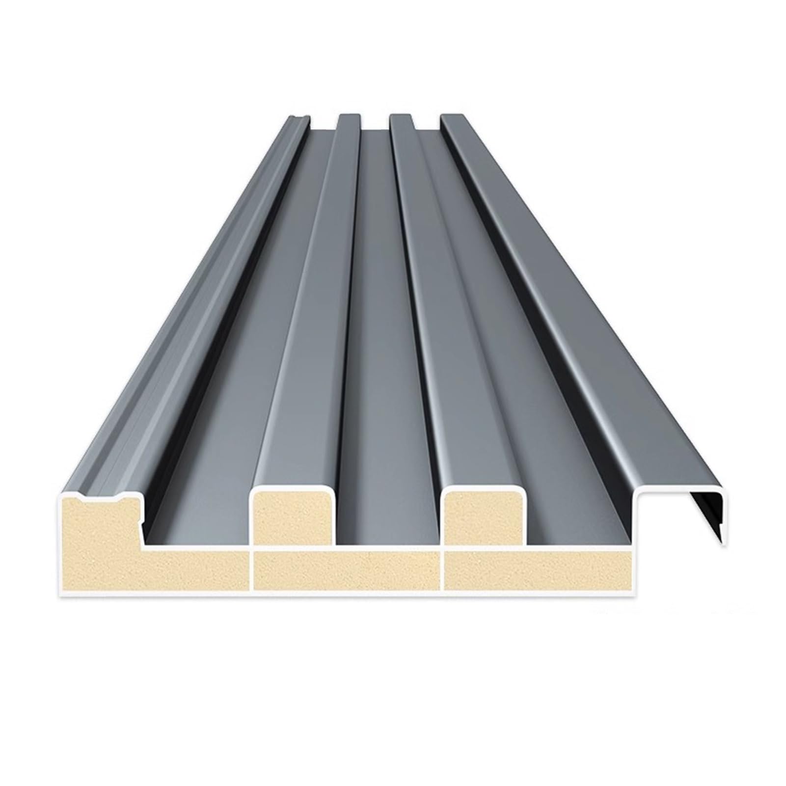 Roofing Sheets Aluminum Alloy Insulated Cladding Board, Versatile Awning Top Cover for Home Projects(1.5m/4.9ft)