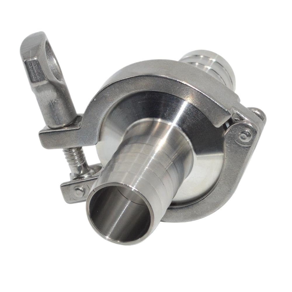Hose Barb Ferrule +Tri Clamp + PTFE Gasket Stainless Steel Sus SS 304 ZUZAOJUYIN(PTFE Gasket,51mm)
