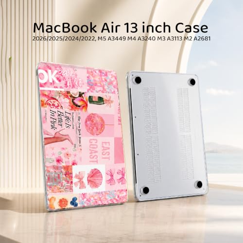 Image of MOCA Case Compatible with MacBook Air 13 inch M5 M4 M3 M2 2026-2022 Hardshell Cover for MacBook Air 13.6, A3449 A3240 A3113 A268