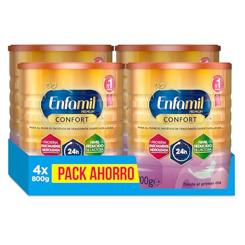 Enfamil Premium Confort Pack Fórmula para Bebés con Trastornos Digestivos - 4 latas x 800 g