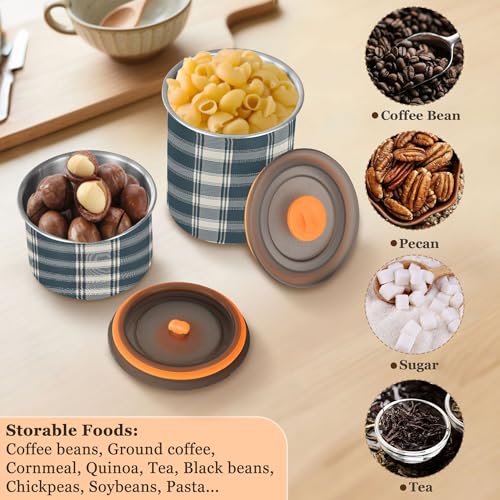 Envase Retro Azul para Café Hermético Acero Inoxidable 17 oz miniatura 6