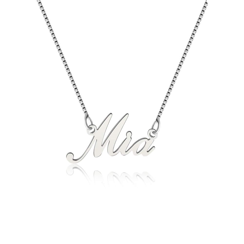 Lutilo925 Sterling Sliver Custom Name Necklace Personalized Initial Necklaces Pendant Jewelry Gift for Her