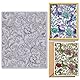 GLOBLELAND Haftstempel Im Vintage Blumen Hintergrund 22x18cm Retro Blumen EVA Haftstempel Hintergrund Stempel Set Für Die Kartengestaltung Fotoalbum Dekor Dekoration DIY Scrapbooking