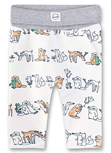 Sanetta Baby-Jungen Sweatpants Jogginghose, Beige (Ivory 1829), 80 (Herstellergröße: 080)