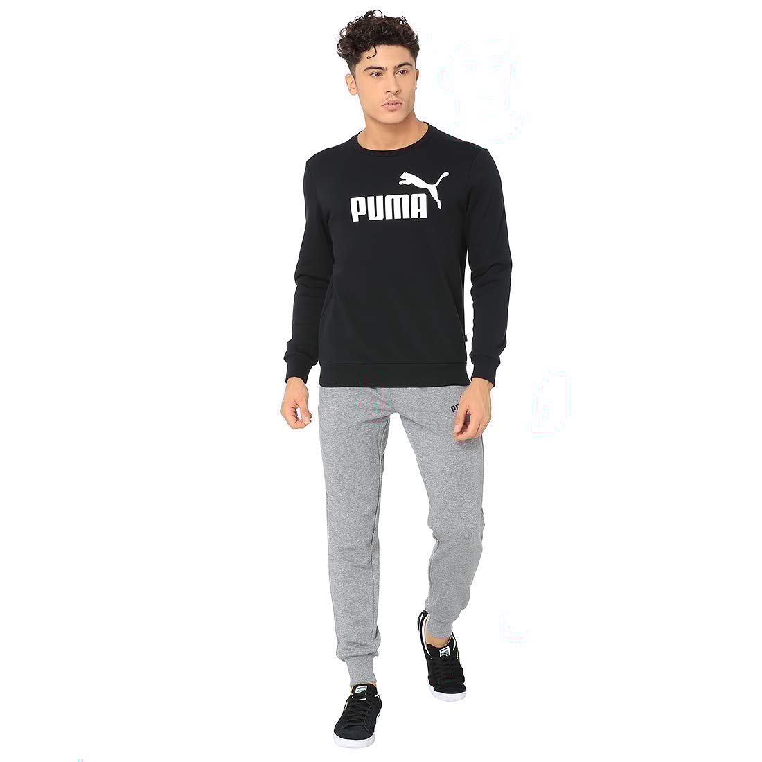 Puma ESS Logo Crew Sweat FL Big Logo, Sweatshirt Homme
