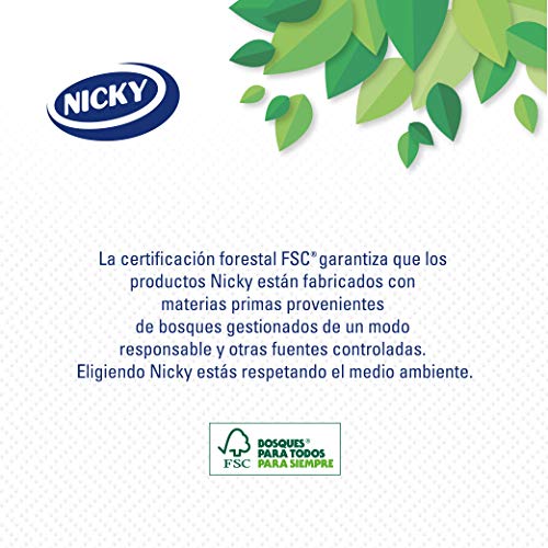 Miniatura 4 de Nicky Milusos, 6 Rollos de Papel de Cocina, 2 Capas | 300 Hojas por Rollo, Súper Absorbente y Resistente, Papel 100% Certificado FSC, Blanco