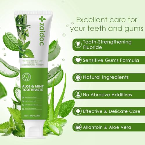 Image of ZAlDOC 3Packs Toothpaste, Daily Toothpastewith Activated Charcoal, Formulated with Botanical Extracts